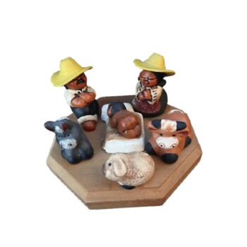 Belén manitos con sombreros
