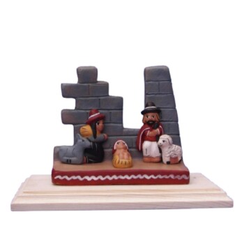 Belén ante muro inca