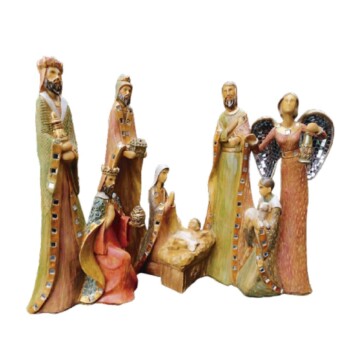Nacimiento estilizado con ángel