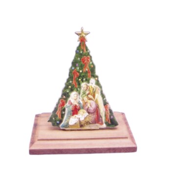 Sagrada Familia en árbol de Navidad