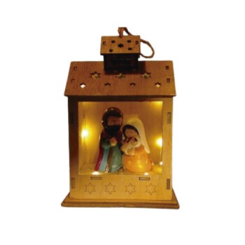 Casita de madera con luz